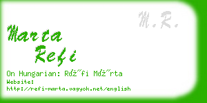 marta refi business card